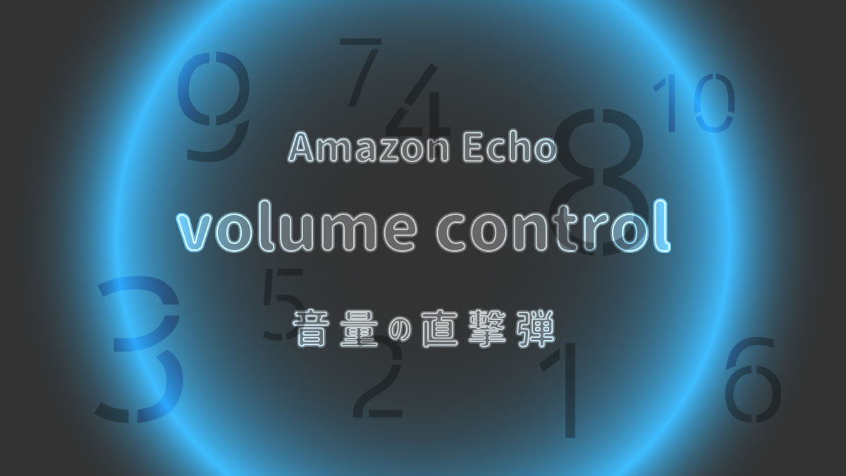 Echo アレクサ volume 音量調整